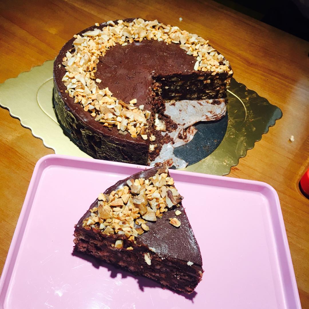 免烤巧克力饼干蛋糕