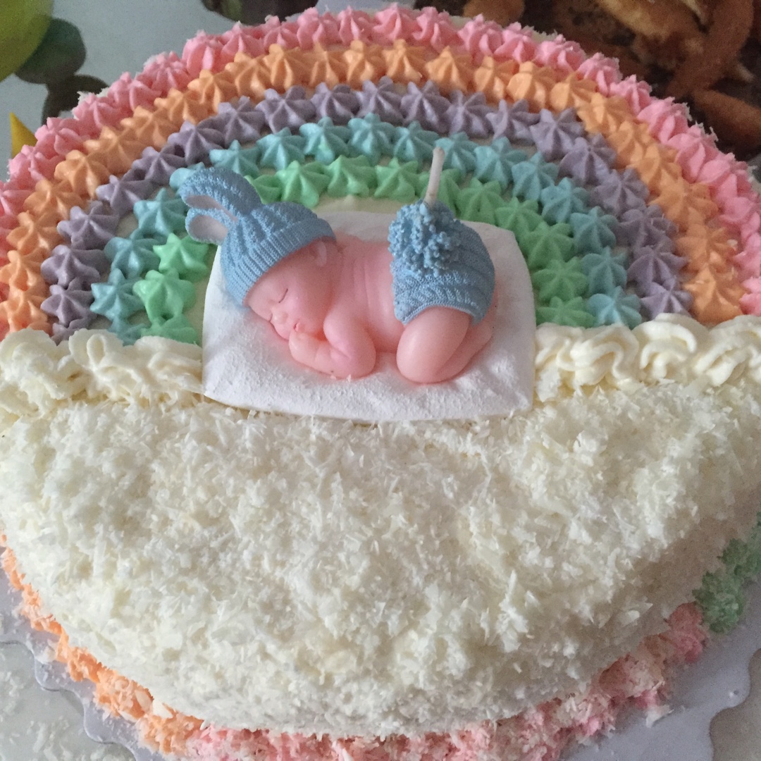 彩虹生日蛋糕