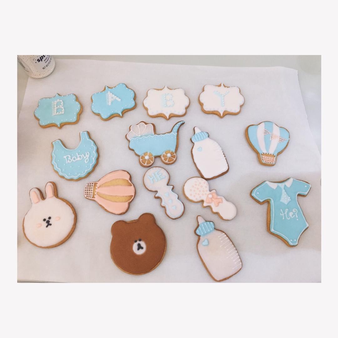 Royal Icing 皇室糖霜饼干 宝宝满月回礼