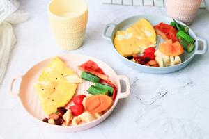 #麦子厨房#小红锅宝宝早餐：芝士土豆鸡蛋饼的做法 步骤9