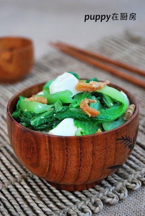 小白菜海米炖豆腐的做法