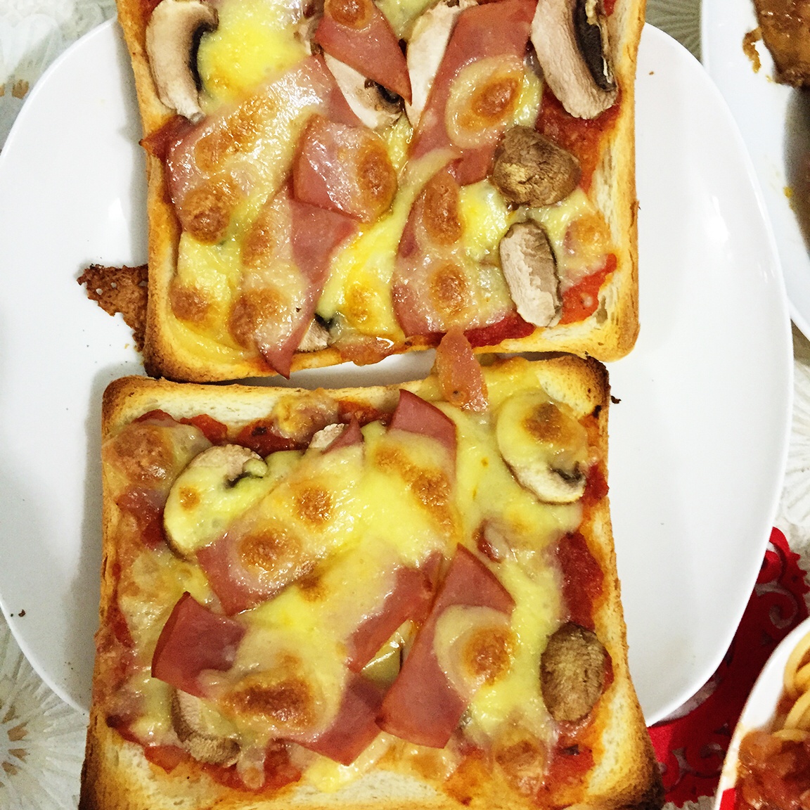 吐司培根小批萨