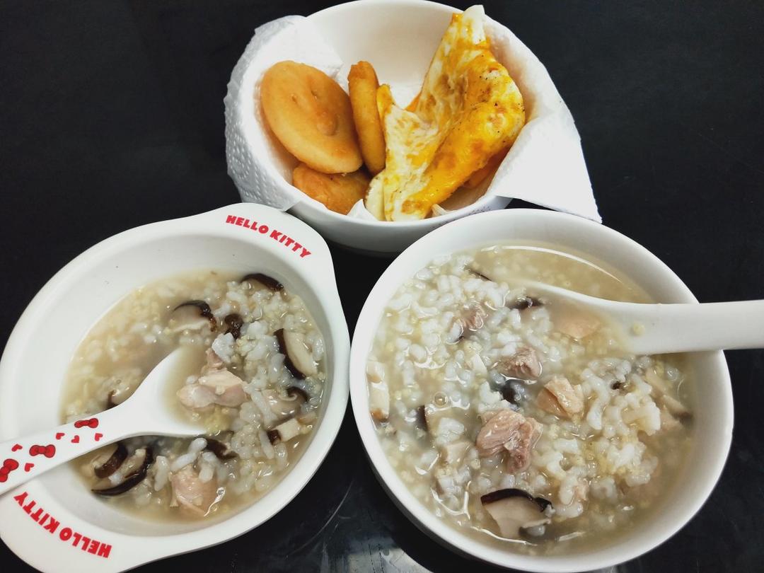 0失败香菇滑鸡粥