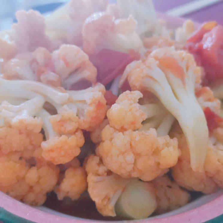 家常新手番茄炒花菜