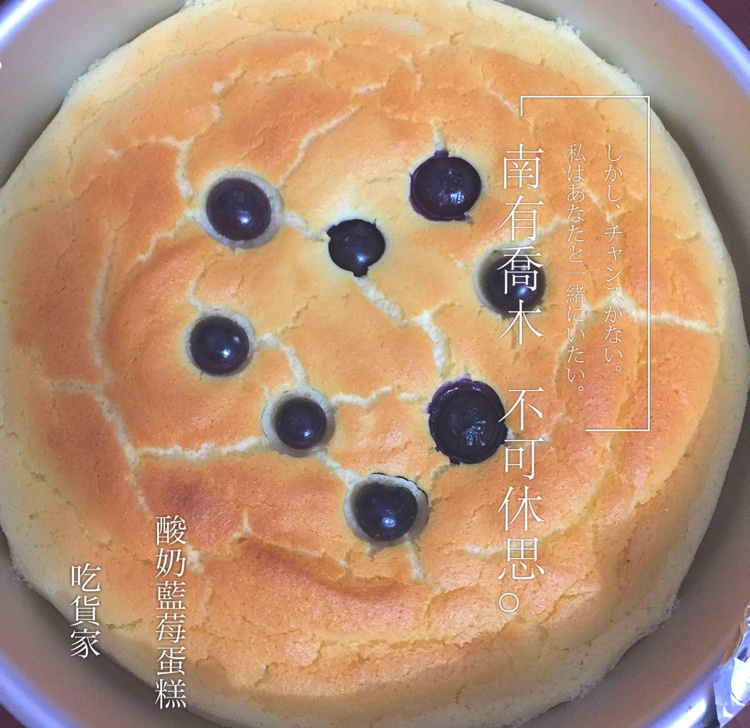 媲美轻乳酪--[酸奶蓝莓蛋糕]