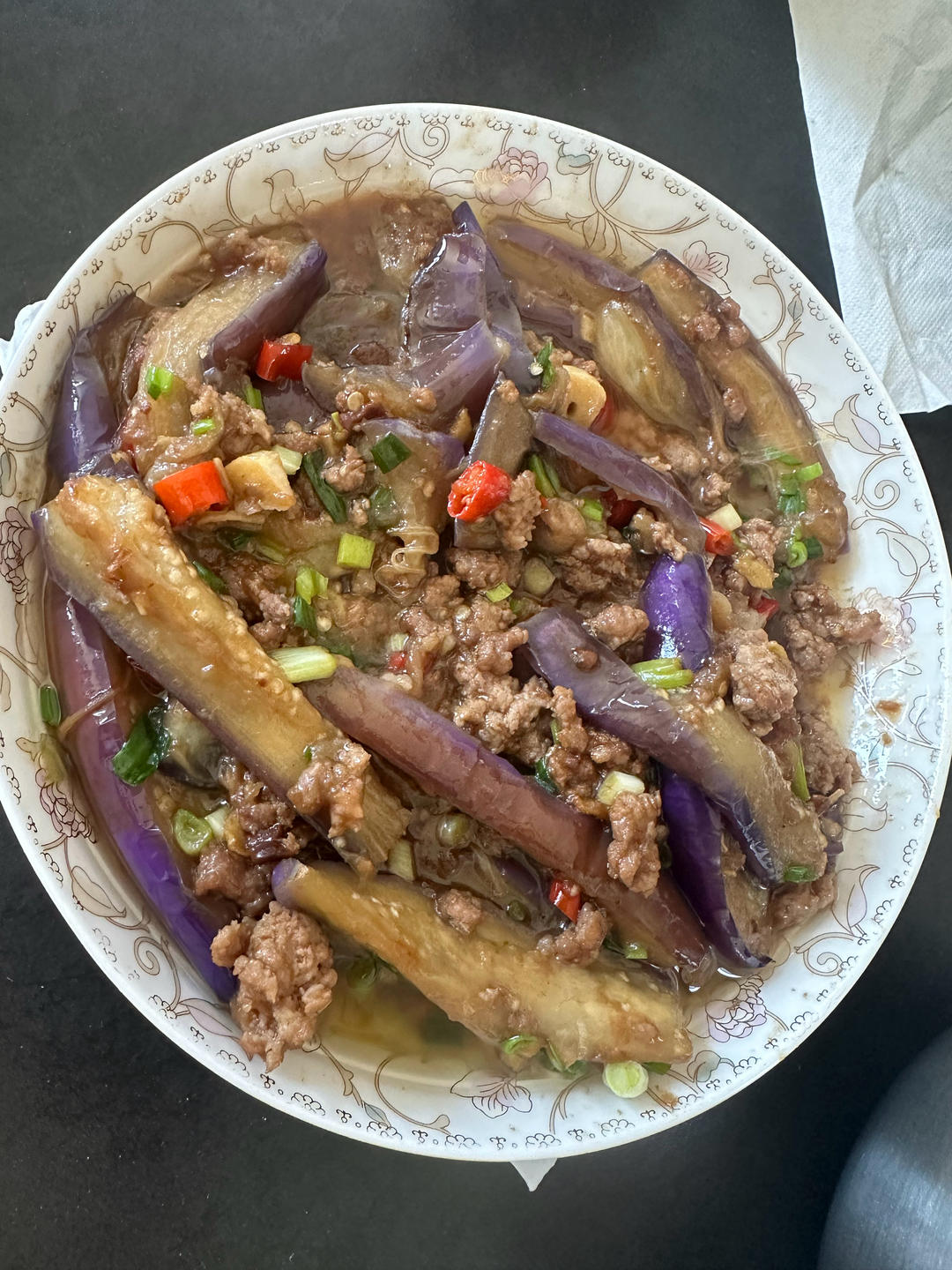 红烧肉沫茄子