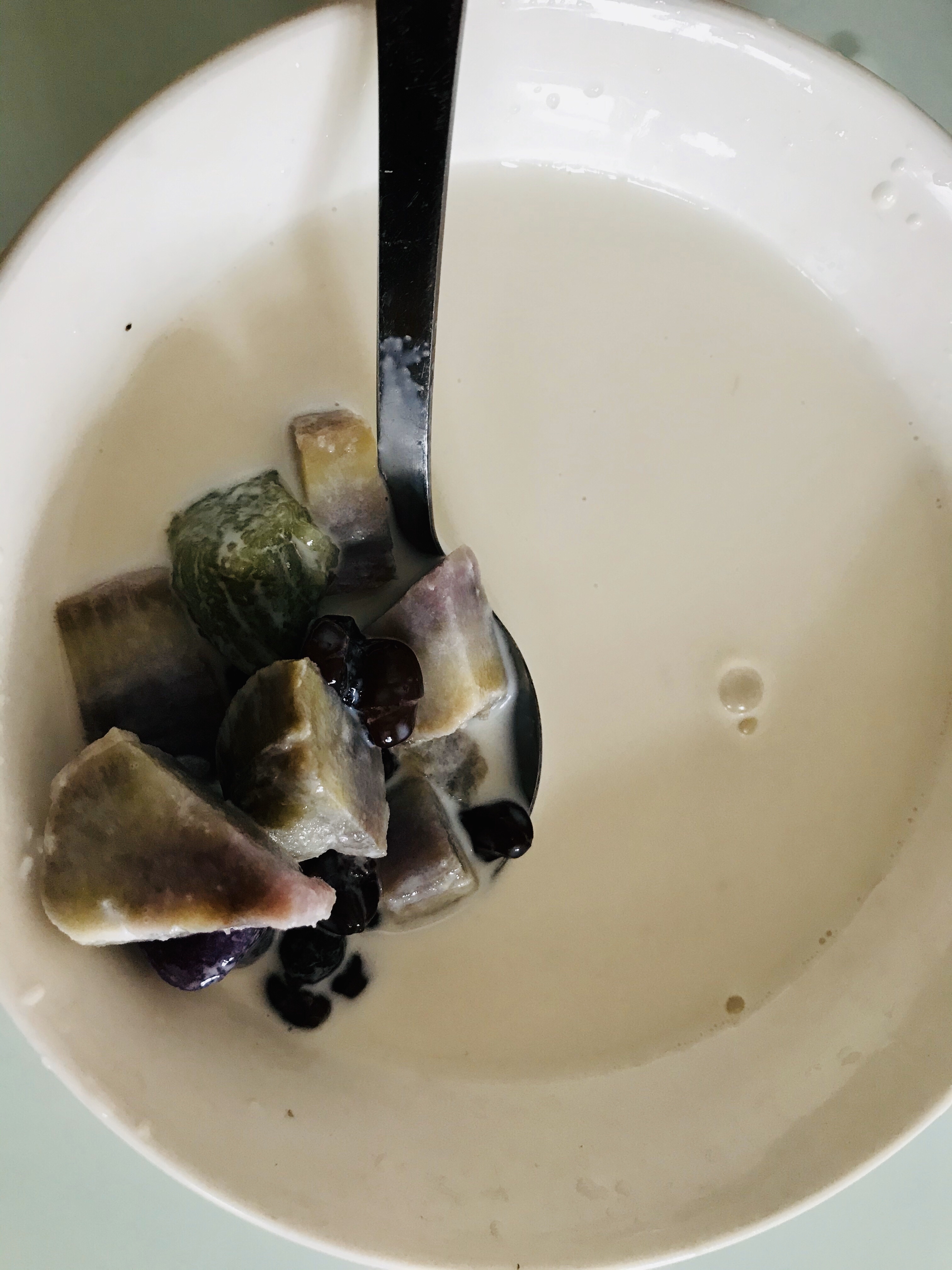 蜜豆芋圆牛奶甜品#加珍珠/红薯（百搭）的做法