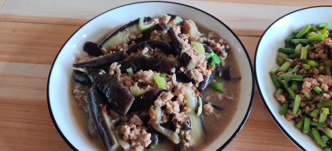 红烧肉沫茄子