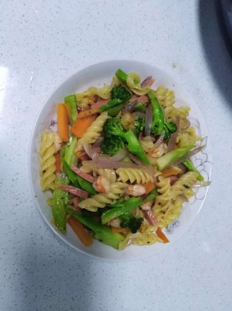 【山姆通心粉】虾仁时蔬炒意粉