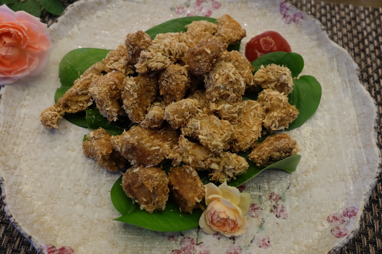 无油鸡米花 (KFC-style Chicken Popcorn)