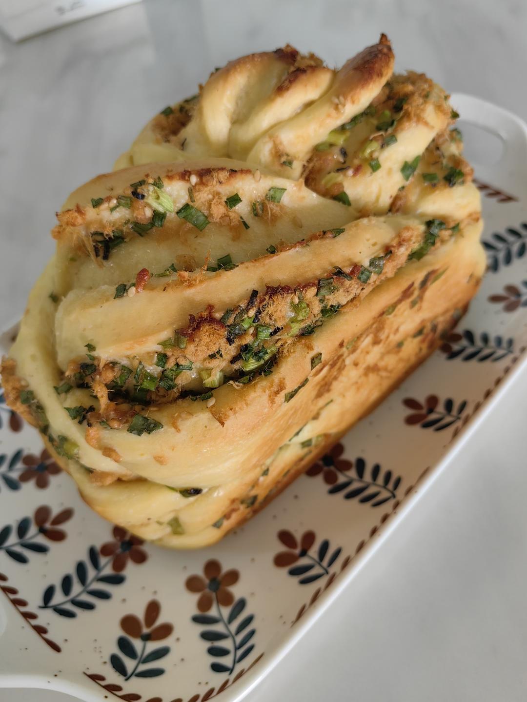 香葱肉松手撕吐司