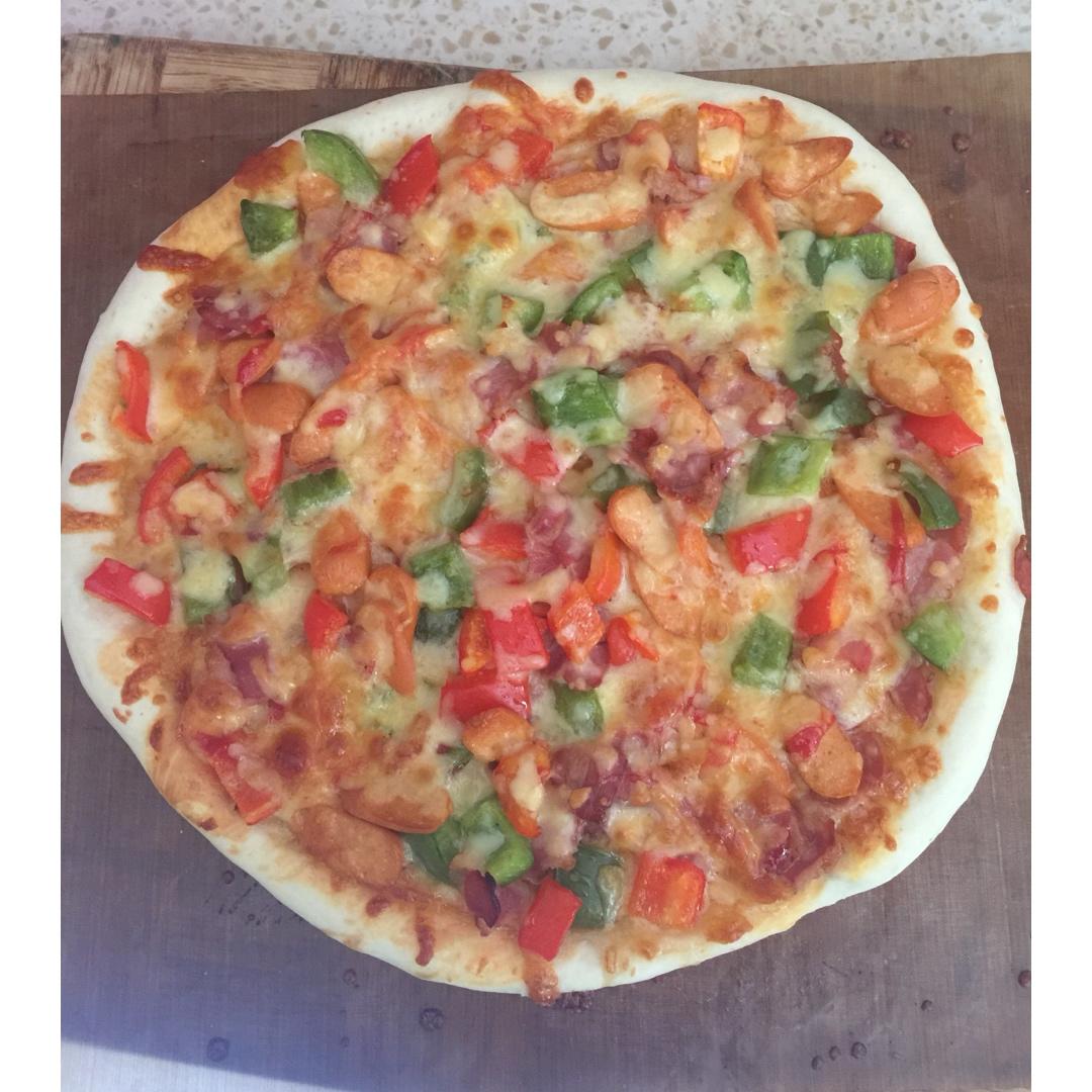 鲜虾培根披萨🍕
