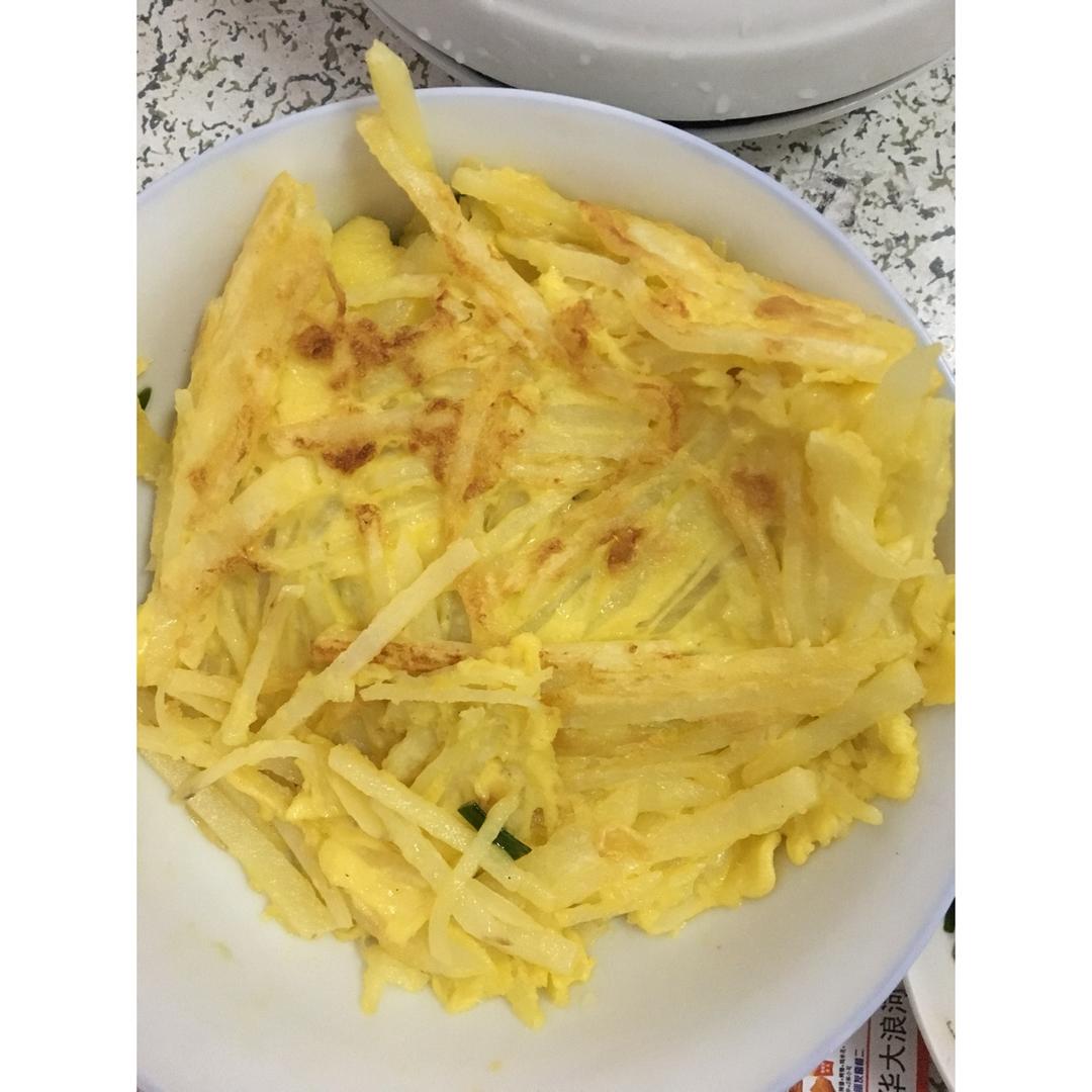 土豆丝鸡蛋饼
