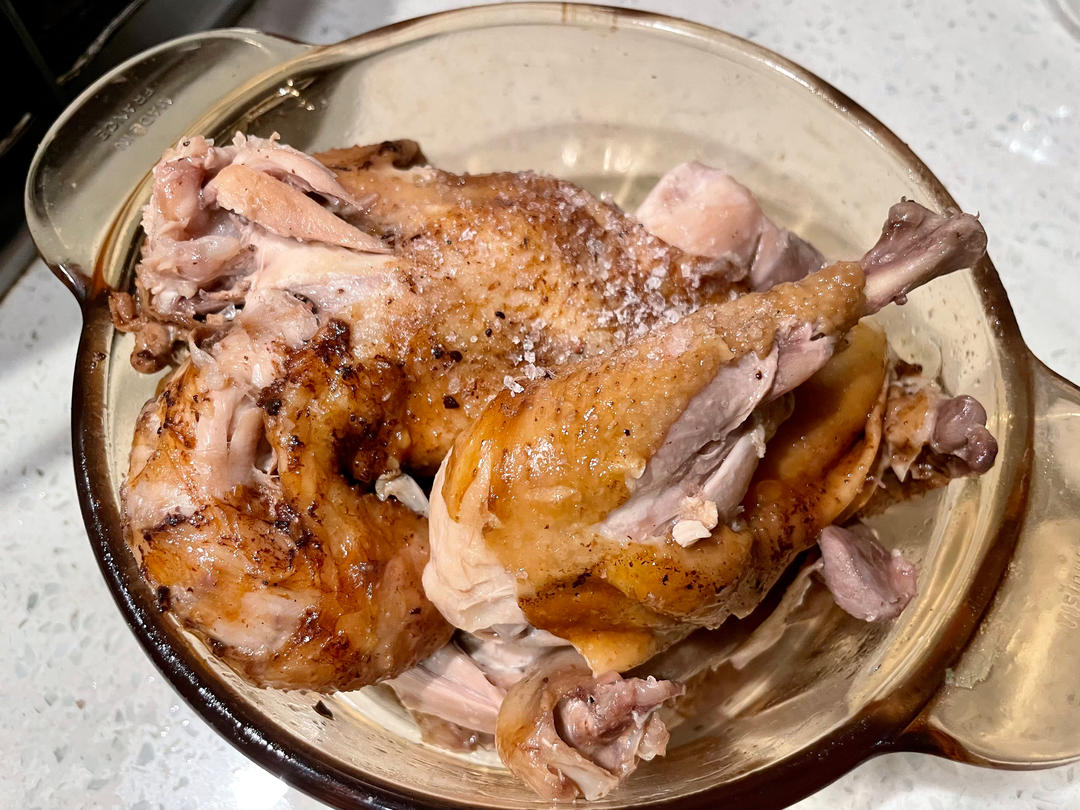 葱香三黄鸡（铸铁锅版本）超详细版本