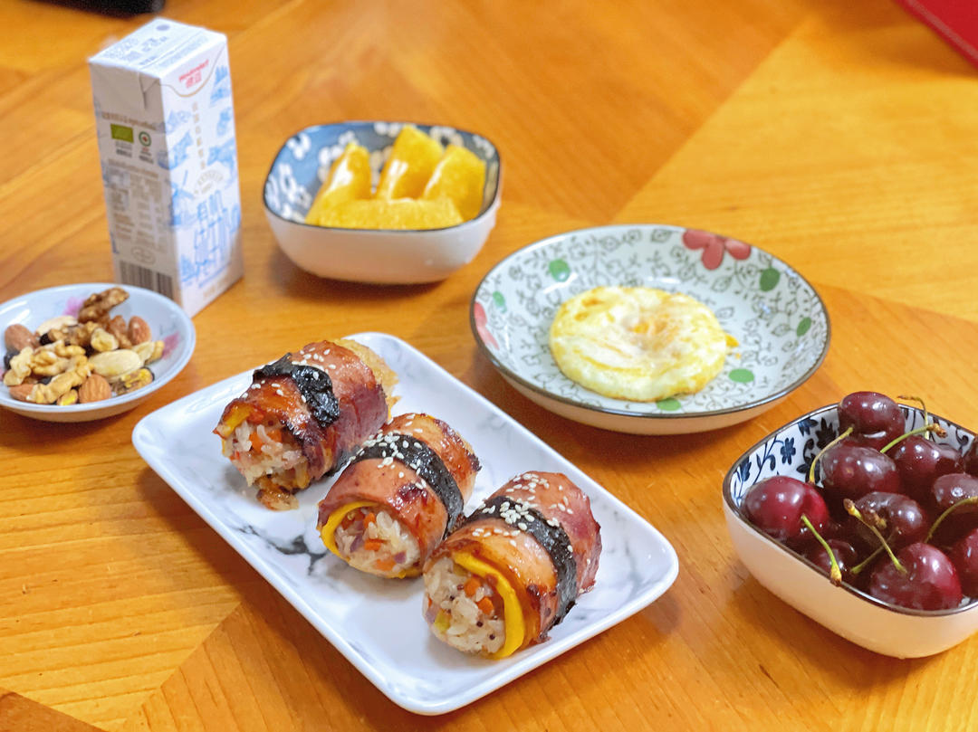 不用捏的芝士培根饭团一只手就能做大人小孩都爱吃