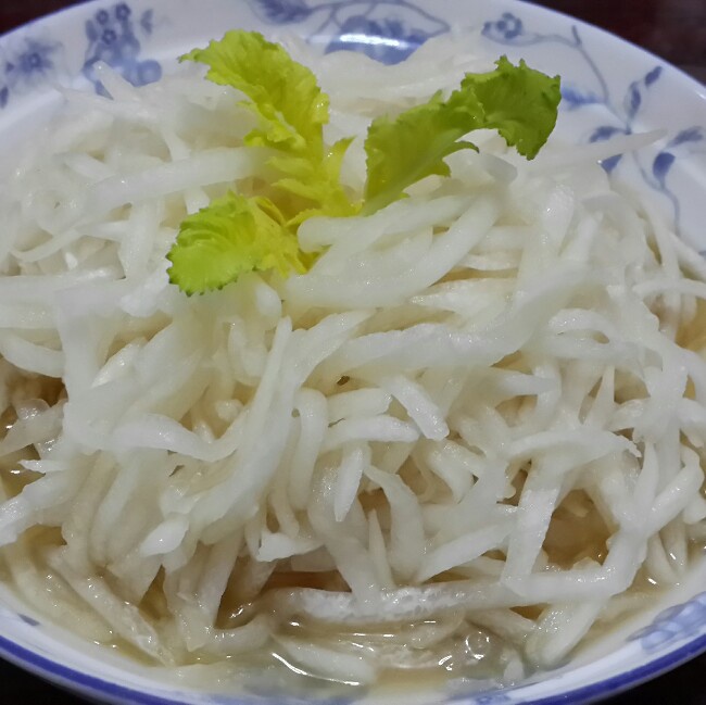 t一次微笶做的拌白萝卜丝