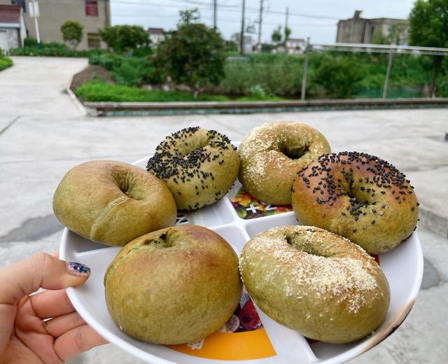 12寸小烤箱 手揉 都能成功的贝果🥯