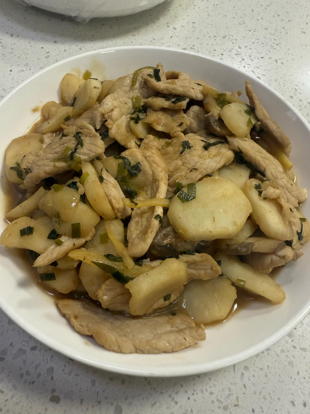 马蹄炒肉片
