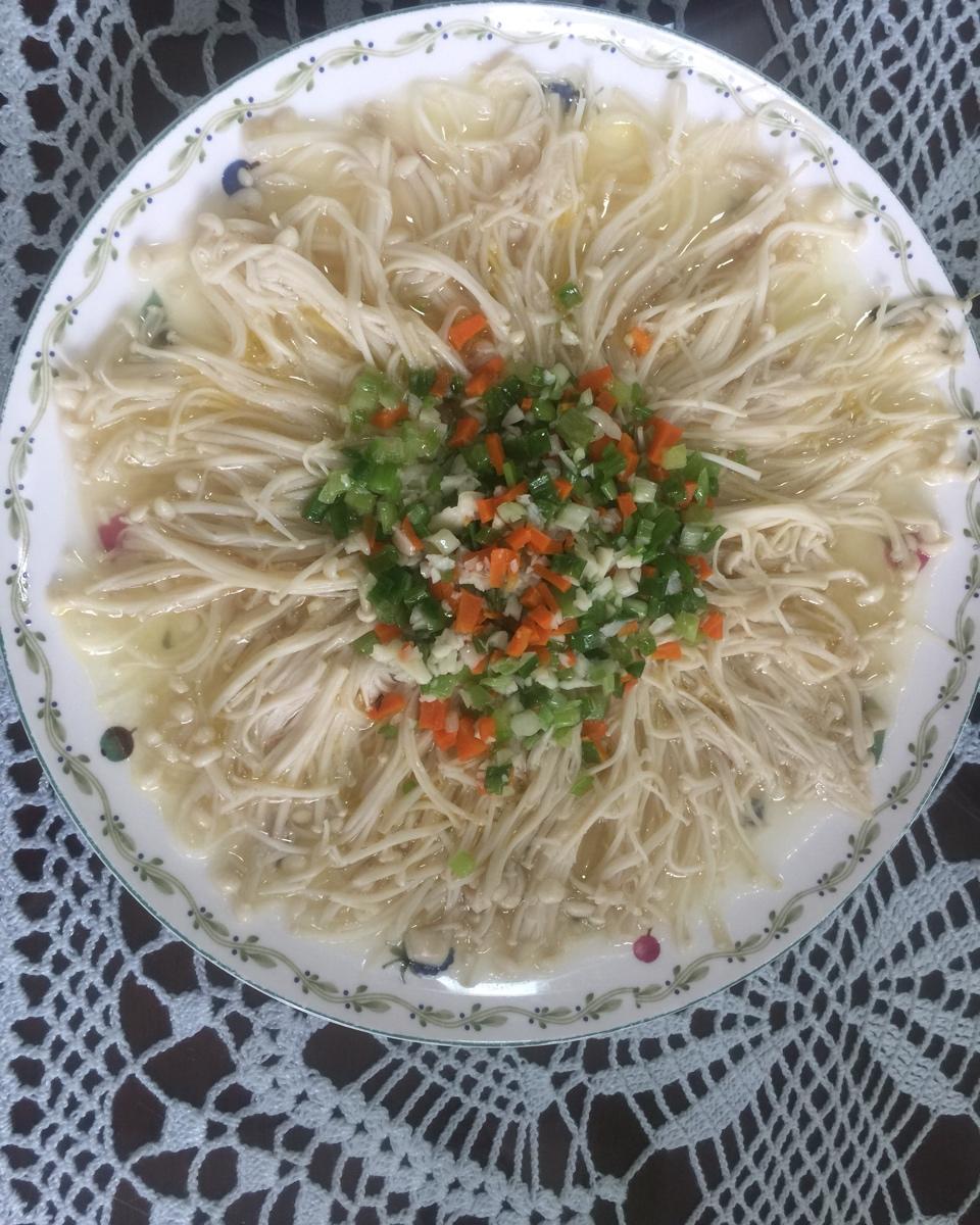葱油蒸金针菇