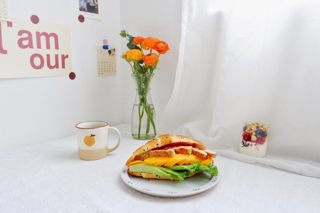 芒果甜辣鸡肉三明治or汉堡随便你【健康一手握】