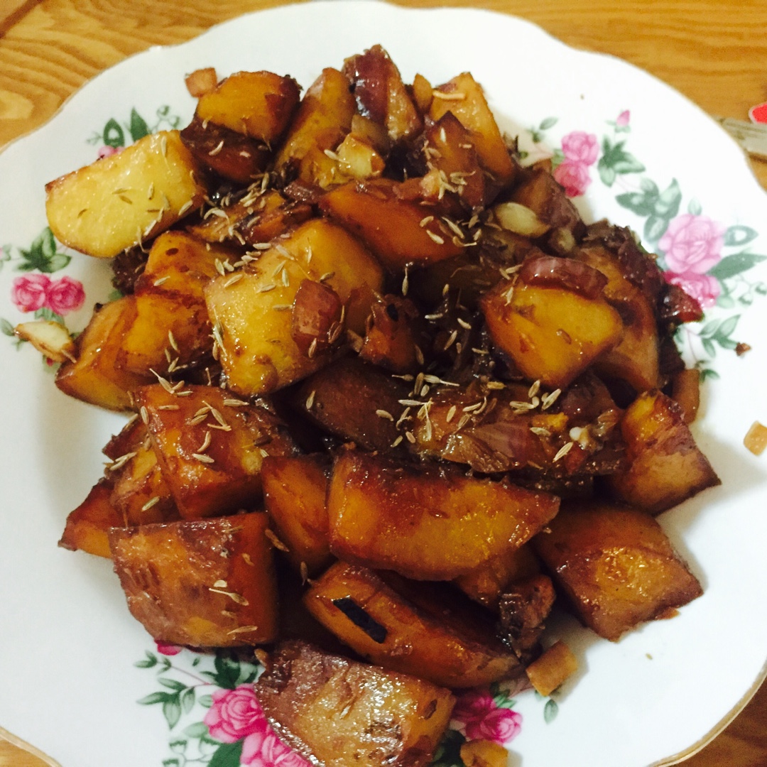 孜然香辣煎小土豆