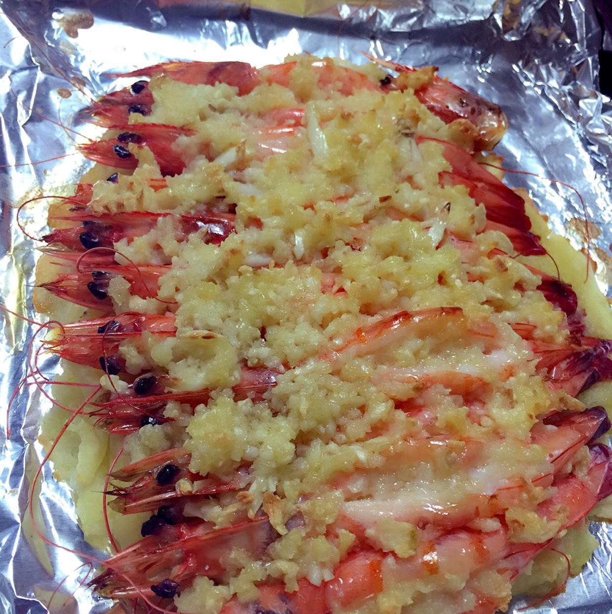 土豆泥蒜蓉虾的做法