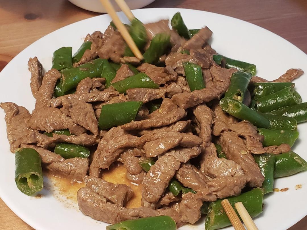 杭椒炒牛柳