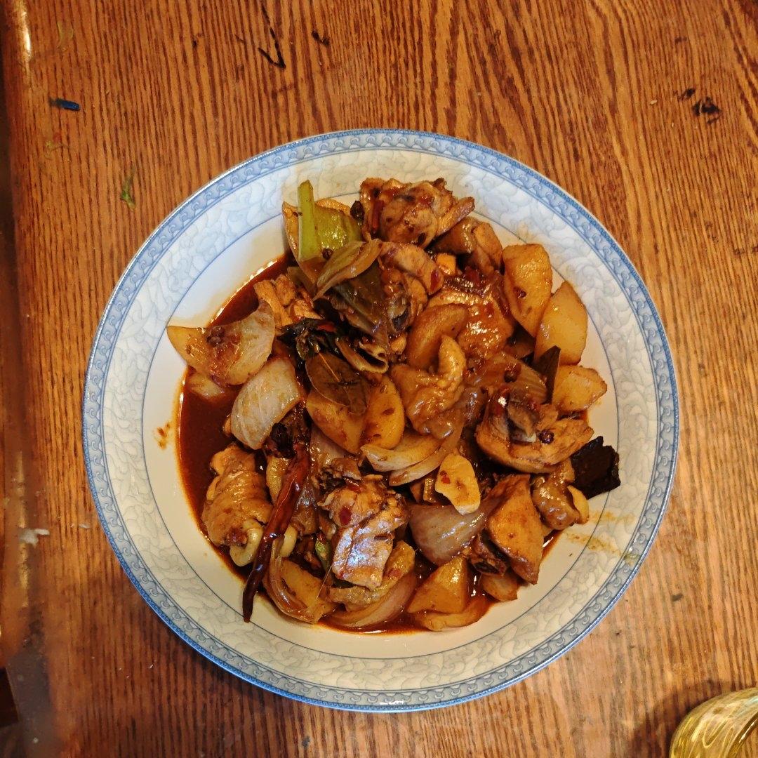 新疆特色大盘鸡（附加皮带面做法）