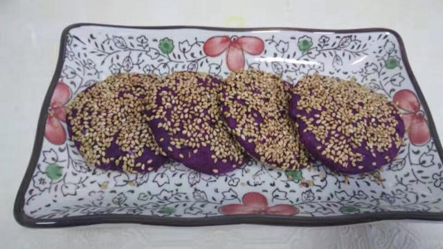 紫薯糯米小饼--超简单烤箱版