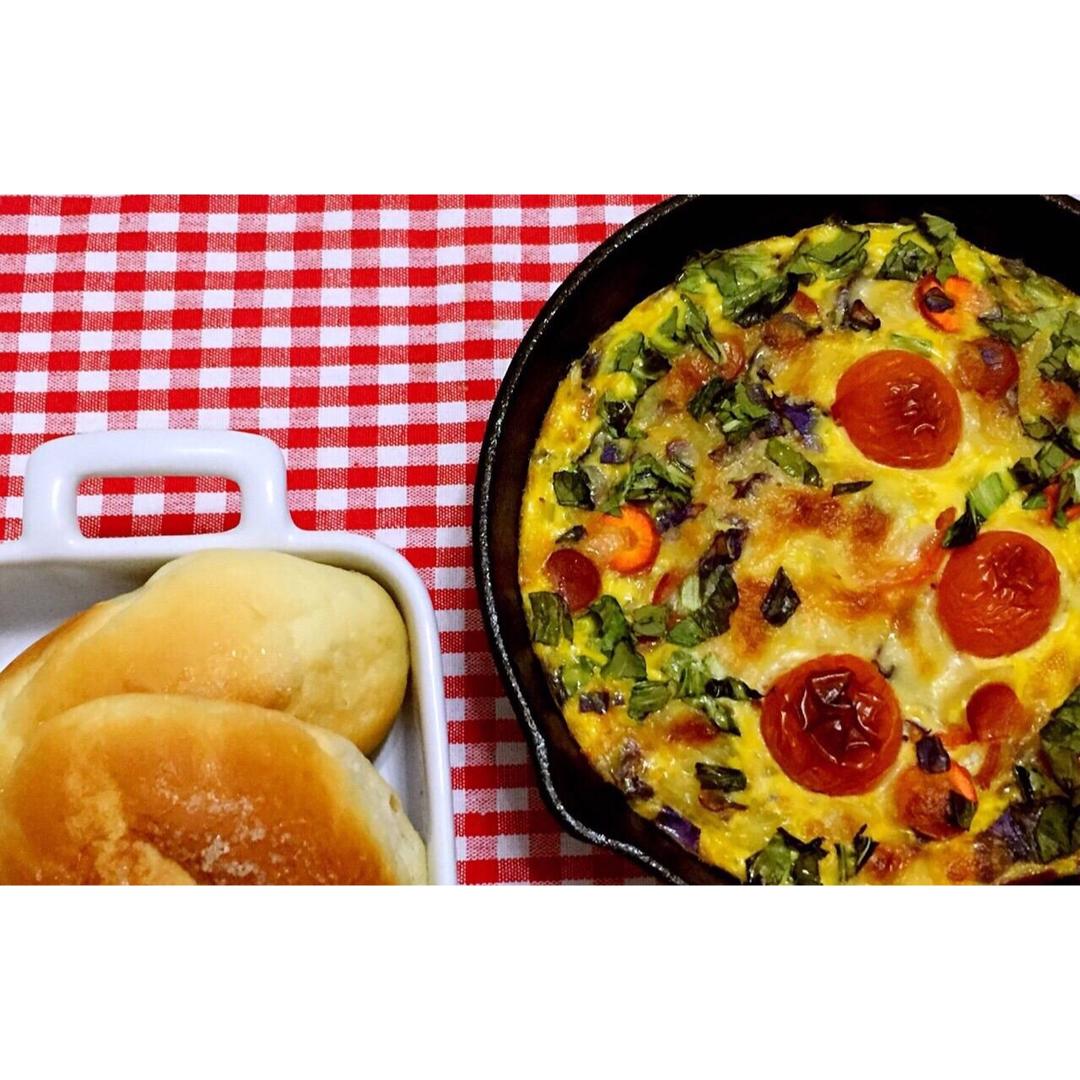 菠菜烘蛋烤箱版