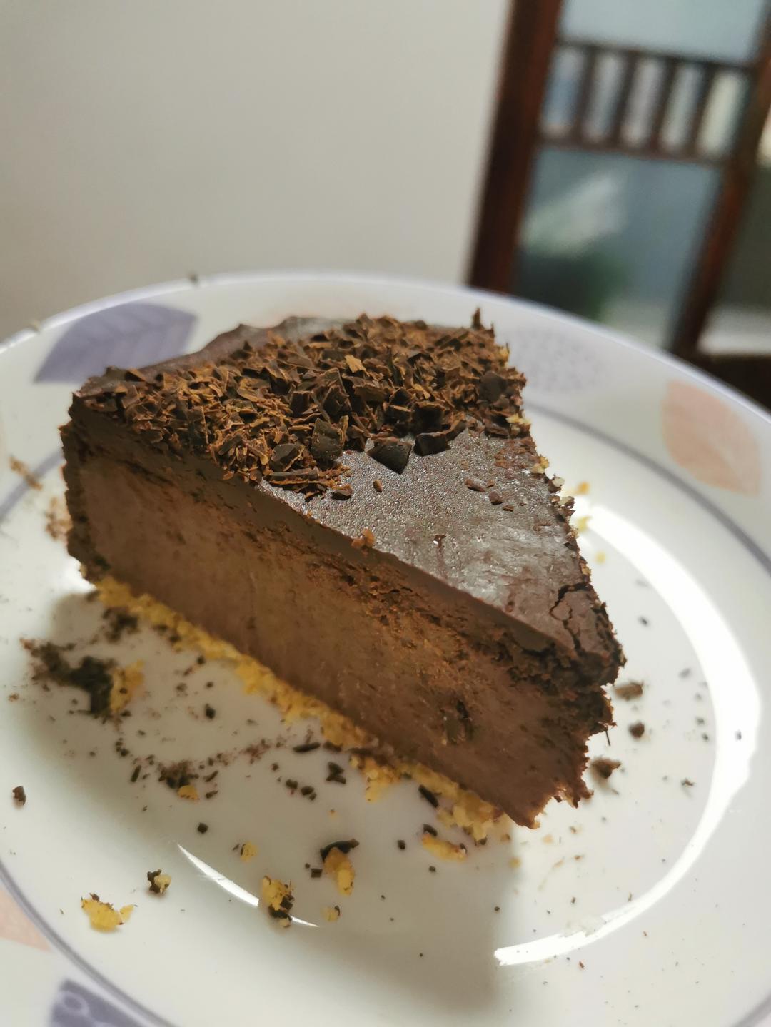 免烤箱#巧克力控必做#浓郁巧克力奶酪慕斯蛋糕