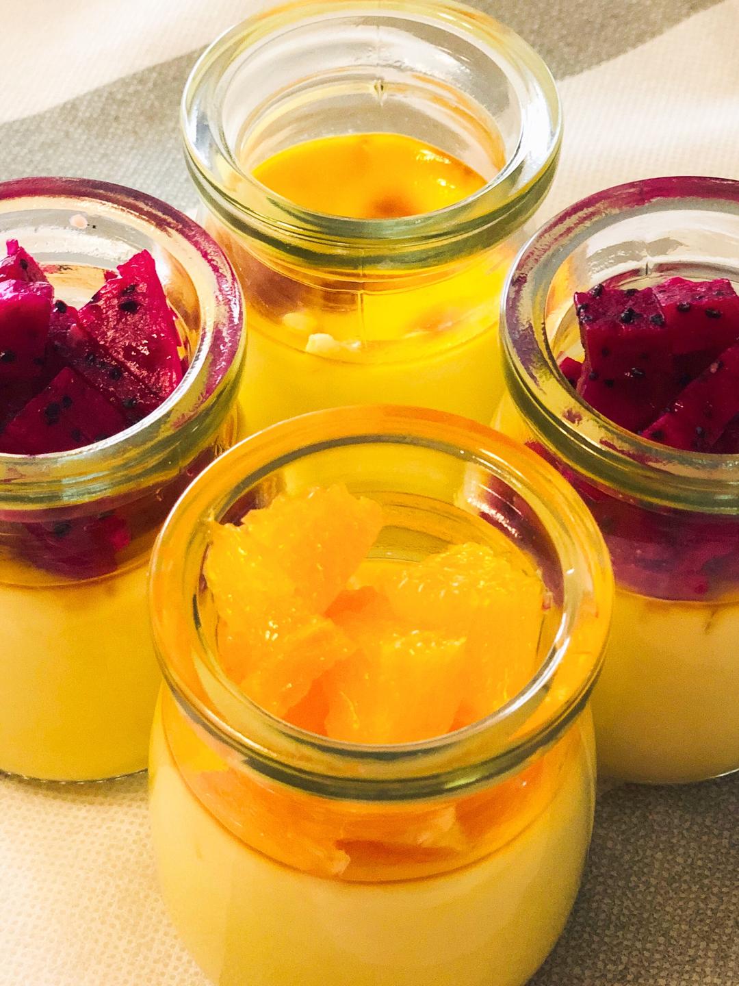 用剩下的蛋挞液烤布丁