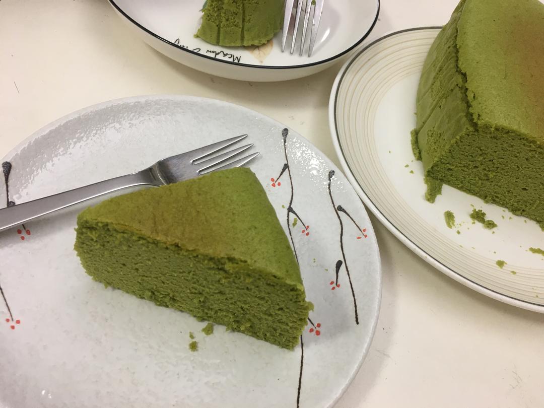 抹茶轻芝士蛋糕（六寸）的做法