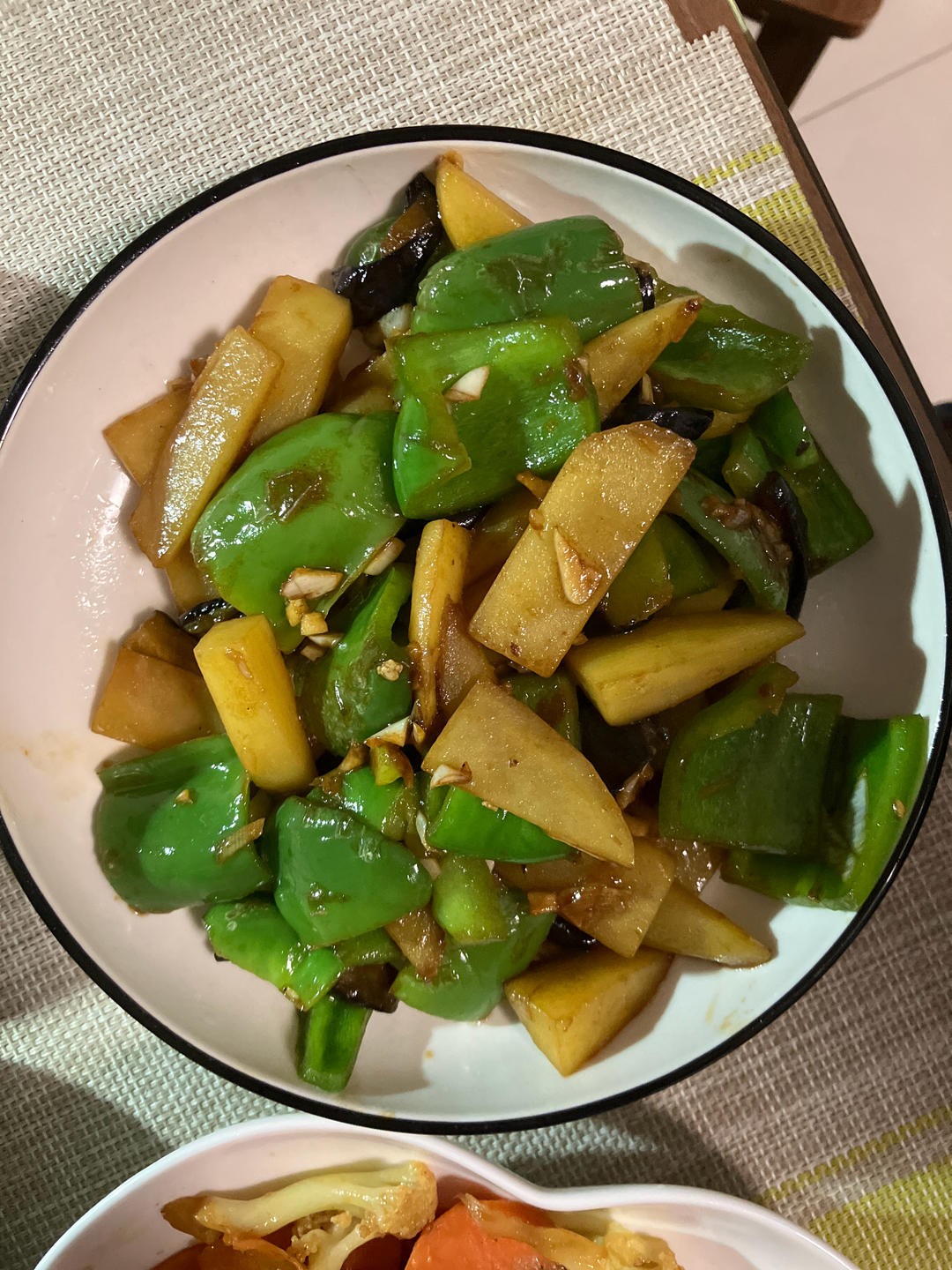 不用油炸巨省事的家常地三鲜