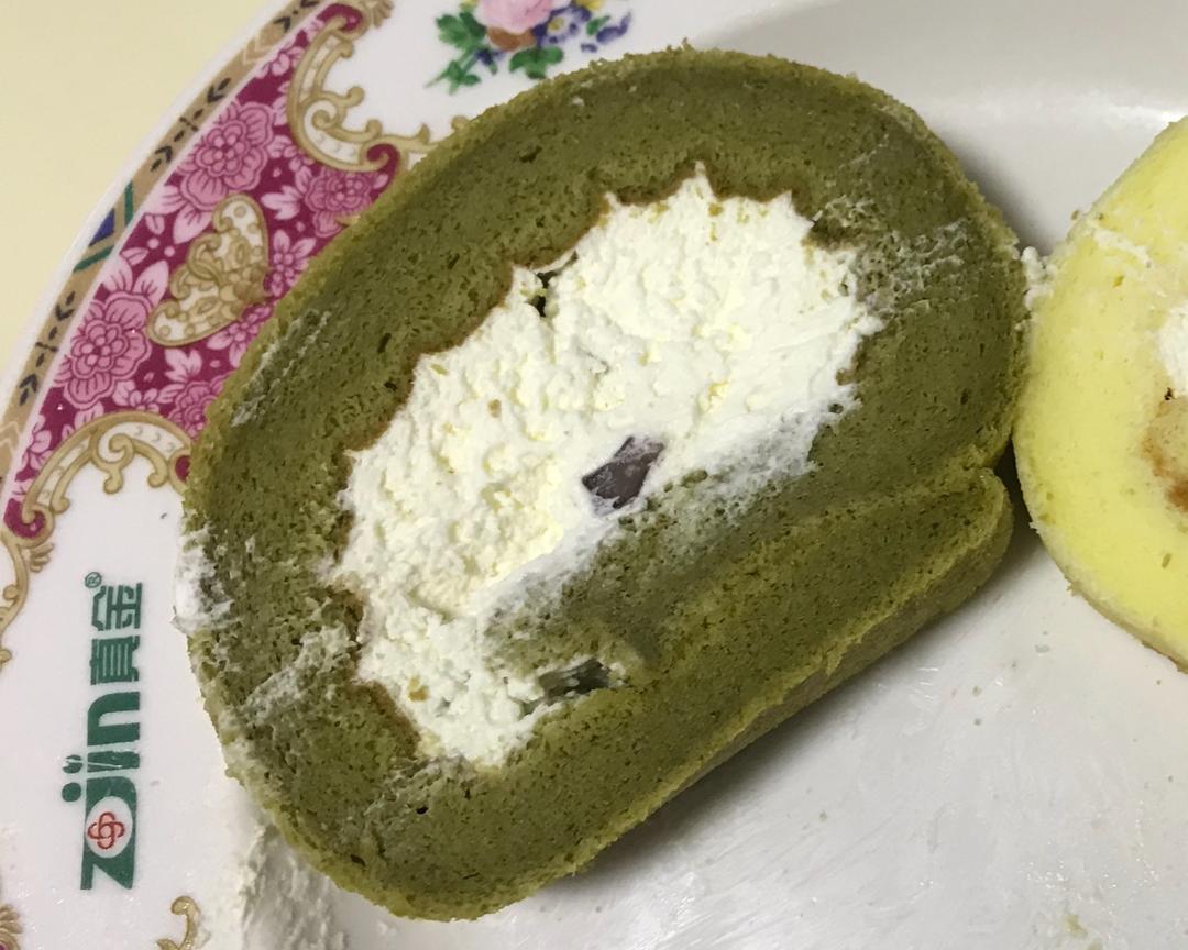 抹茶蜜豆蛋糕卷