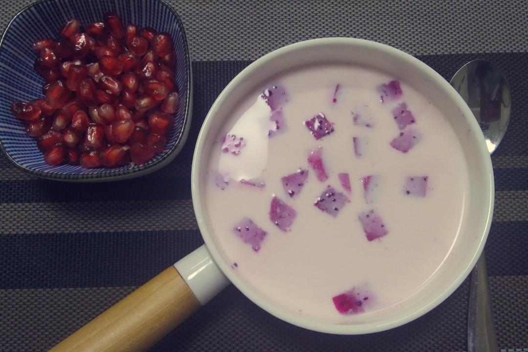 火龙果牛奶西米露