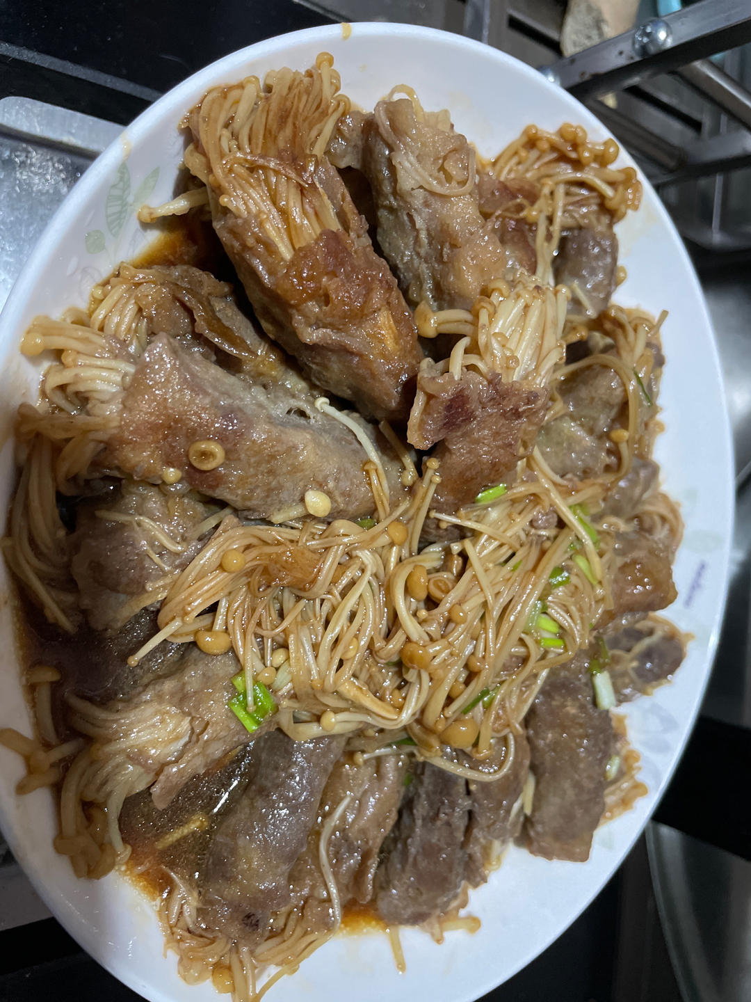 超级解馋又低脂的肥牛金针菇