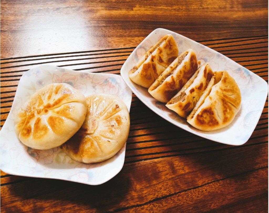 烫面洋葱香菇牛肉馅饼