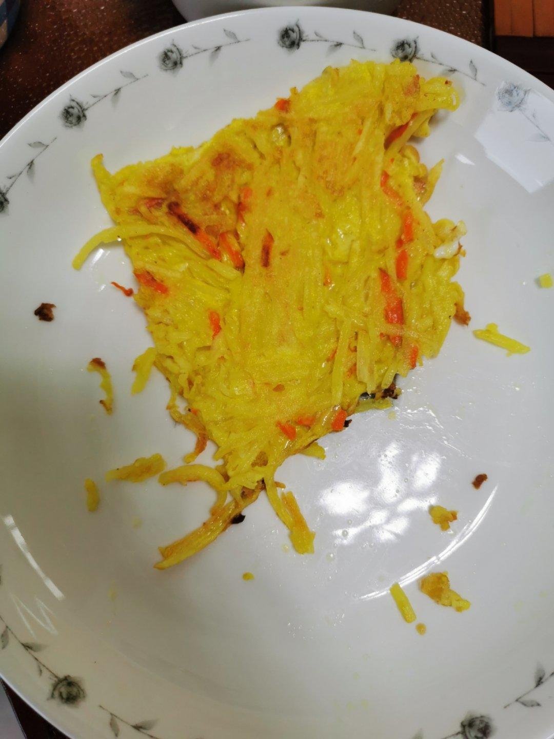 土豆丝鸡蛋饼
