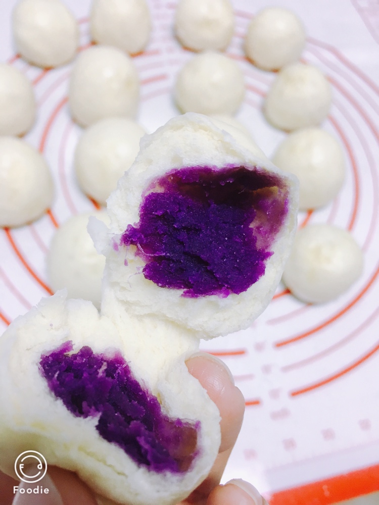 幼儿辅食牛奶紫薯包馒头面包机版的做法