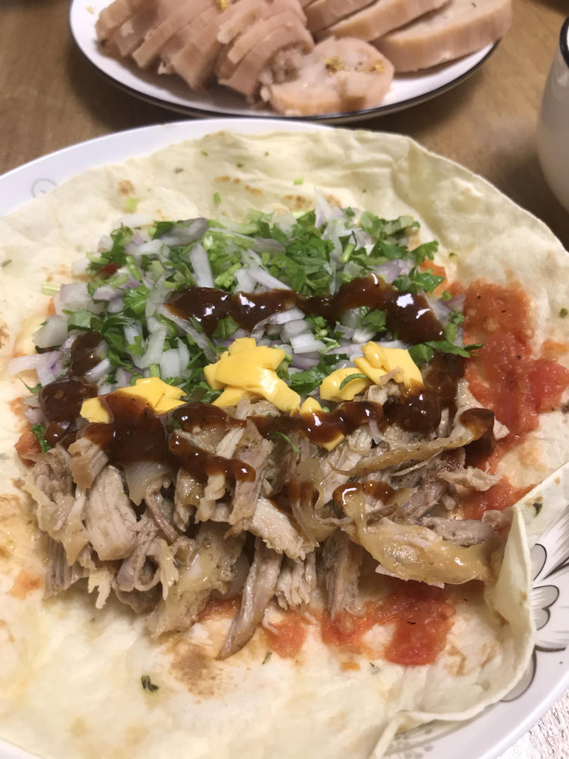猪肉馅墨西哥薄饼 Pulled Pork Taco Mexican Street Tortilla