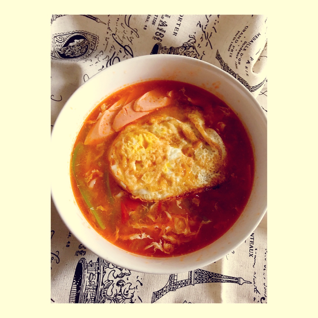 简单早饭西红柿鸡蛋挂面