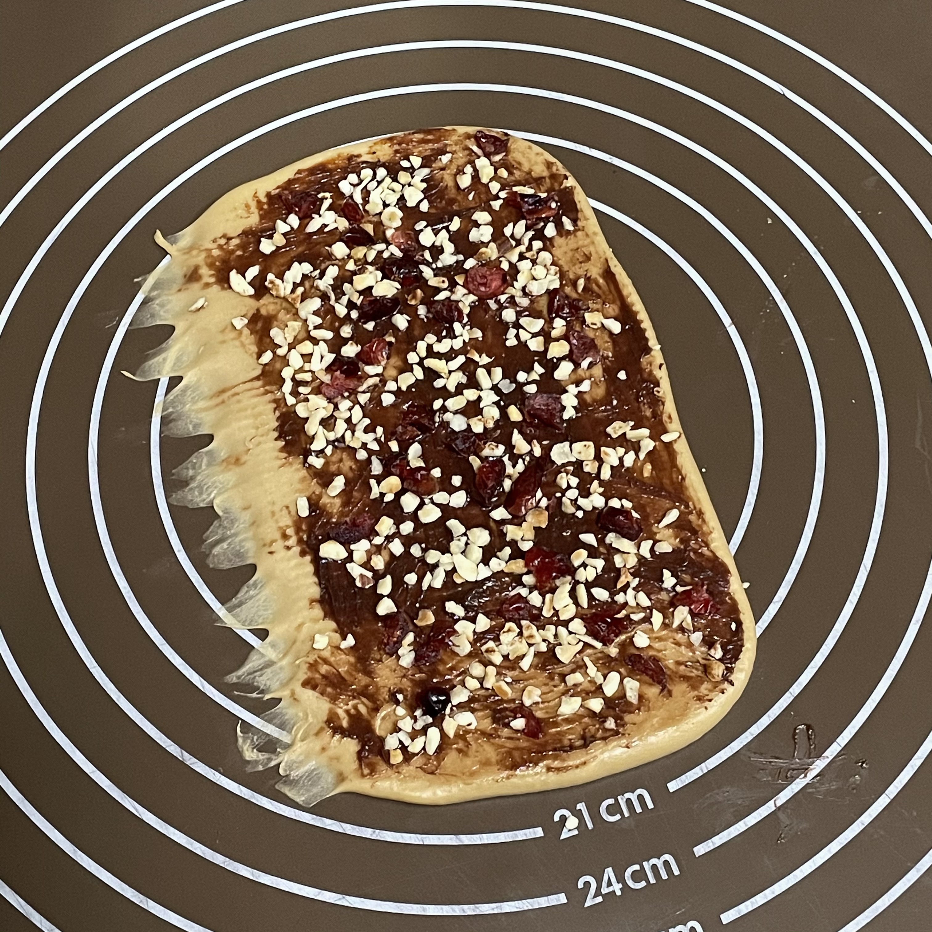 秋冬美拉德系面包——咖啡榛果卷的做法 步骤8