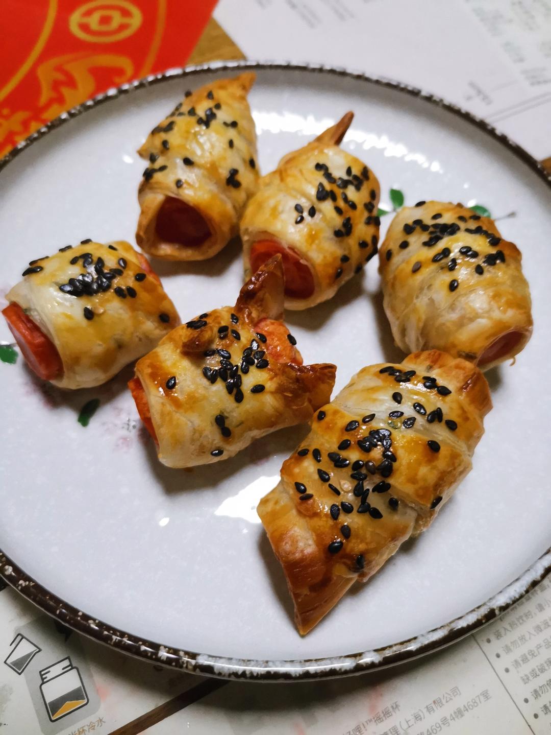 快手早餐：手抓饼变可颂面包（空气炸锅）