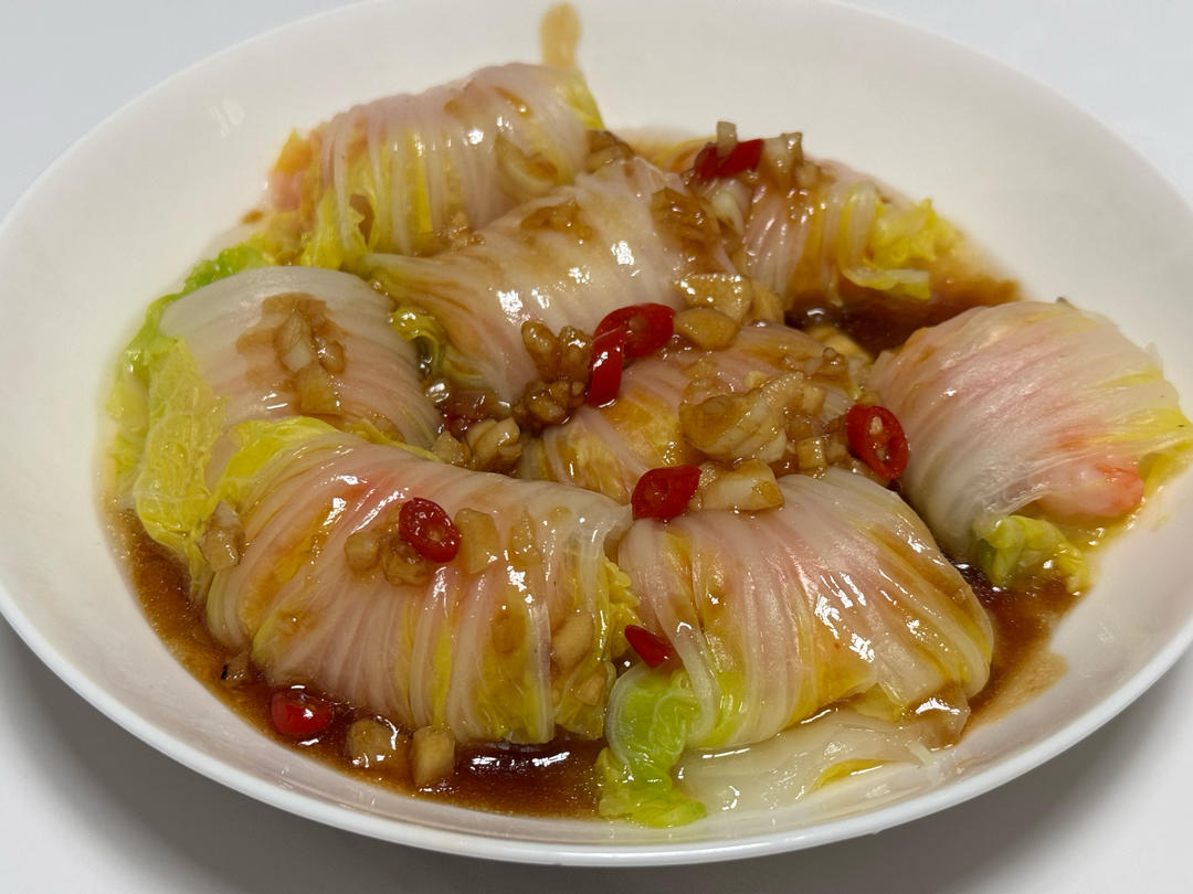清淡却下饭的虾滑白菜卷，打赌你吃一次就忘不了！