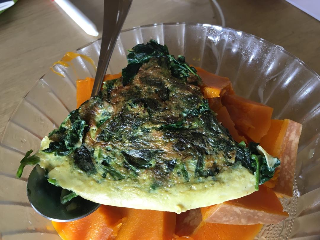 菠菜鸡蛋饼（无面粉）