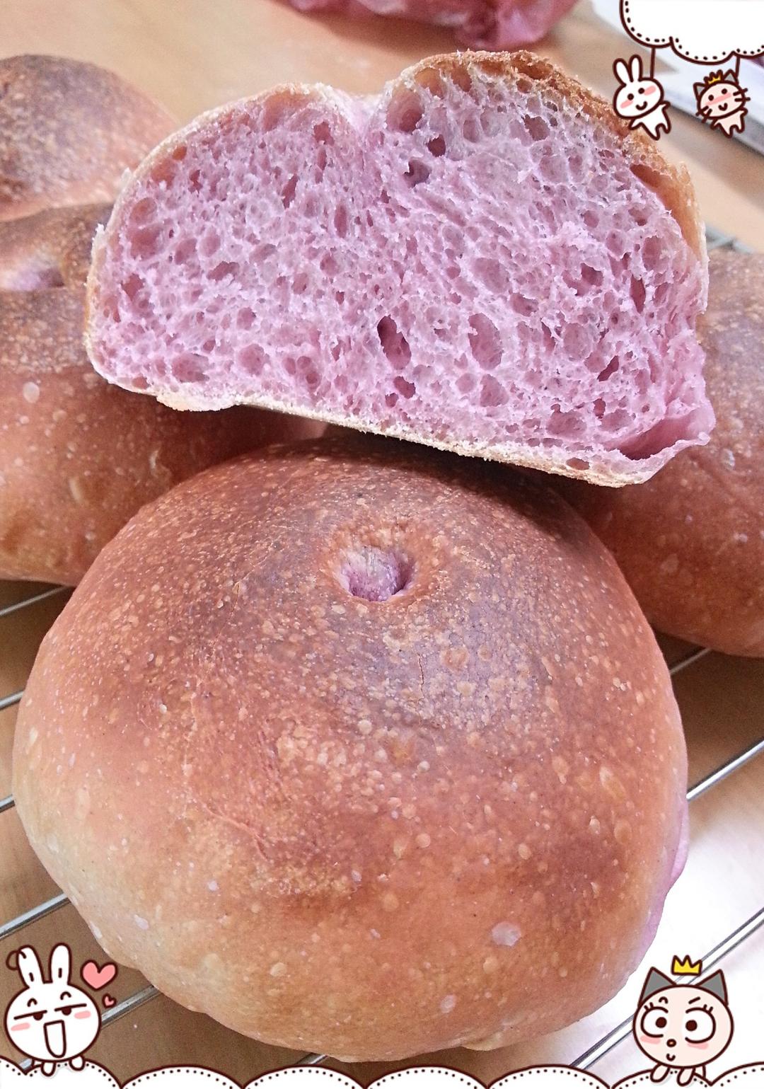 天然酵种紫薯奶酪面包