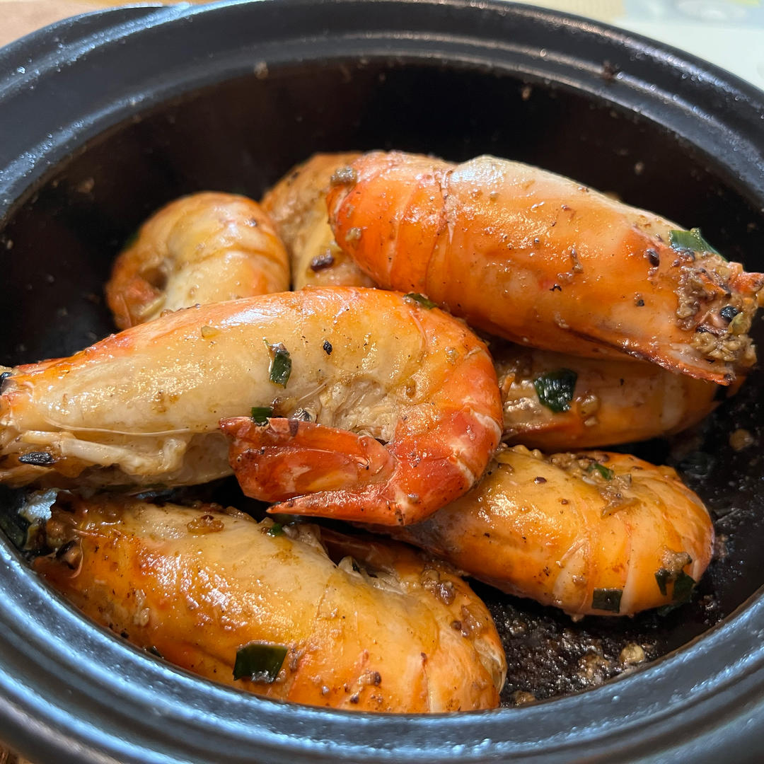 黄油焗大头虾焗出烟火气