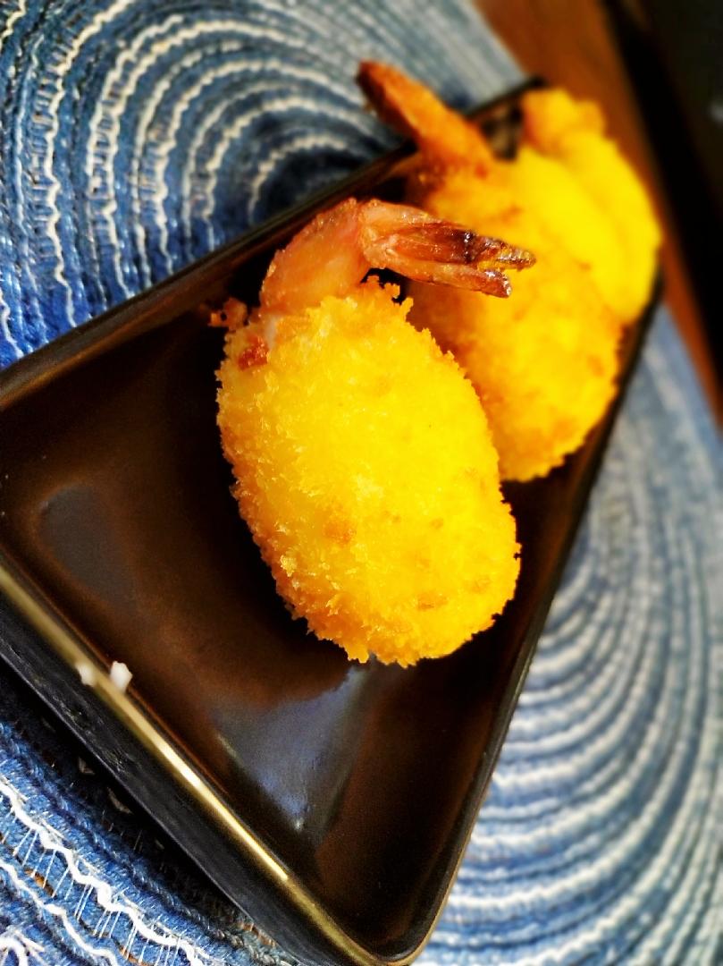 黄金土豆泥虾球