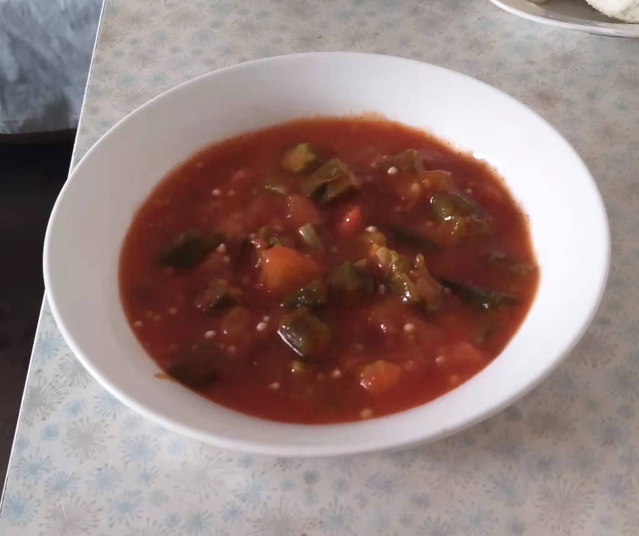 番茄秋葵汤2（无油素食）